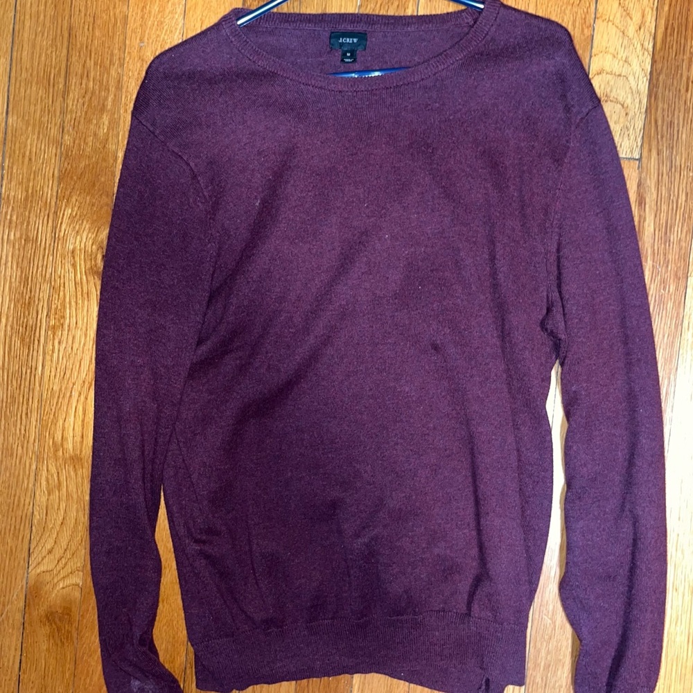 Mens Medium J. Crew Burgundy Sweater